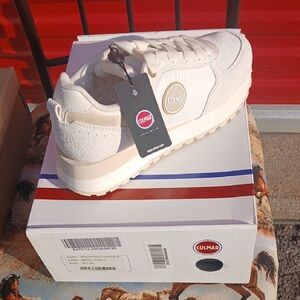 COLMAR Cream & Gold Retro Runner Sneaker